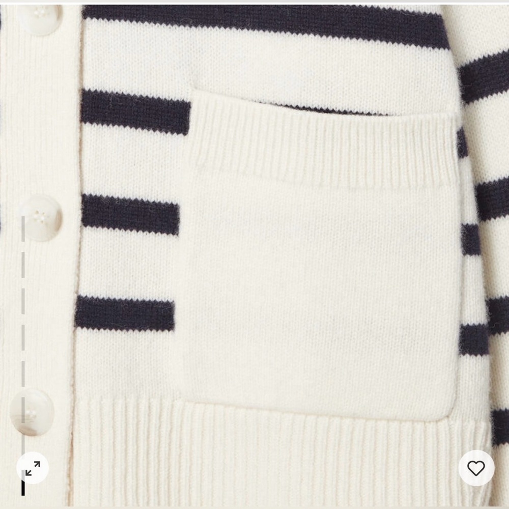 COS Striped Wool Crew Neck Sweater, Size Large. - Picture 8 of 14